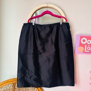 NWT Dana Buchman Woman Black Silk Skirt, Size 22 Retail $188 Saks Off 5th